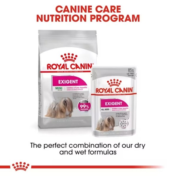 Royal Canin Exigent Loaf - Пълноценна мокра храна в пауч за кучета с капризен апетит
